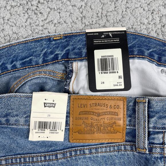 Levi's Premium Ankle Denim Column Cargo Skirt Women's Size 28 Medium Wash Blue - Picture 5 of 10